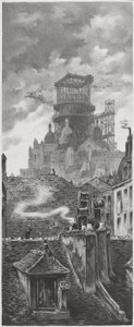 A construção do tribunal sagrado, c. 1910